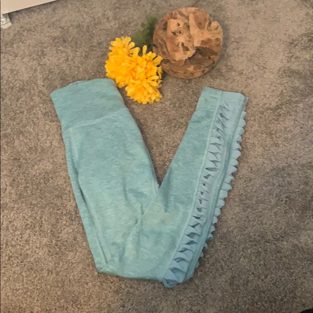Aerie Blue Side Ruched Leggings